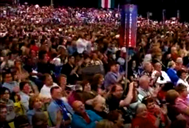 These are the union members representatives from town and cities across America at their annual convention in 2009. Again these are not welders or steel workers, they are classroom teachers.  In 2021, you now see the damage that the NEA has done to American traditions, eleven years later promoting equity, diversity and inclusion, the words not meaning freedom but to obey. - Webmaster 