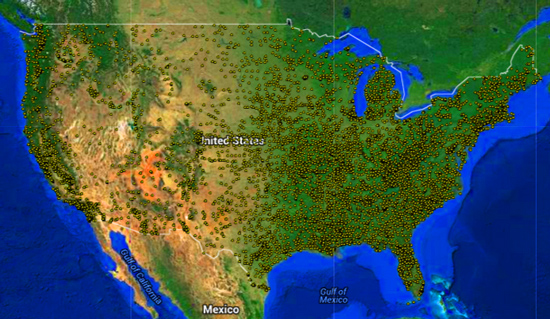 Note about schools on map. "The more than 600 schools included on the GetYourCare.org map have reported/been identified as providing girls’ and women’s health care services at “school-based health centers” on location. Thus, the school serves as a very real option for girls and young women in the area who need healthcare." - Get Your Care  